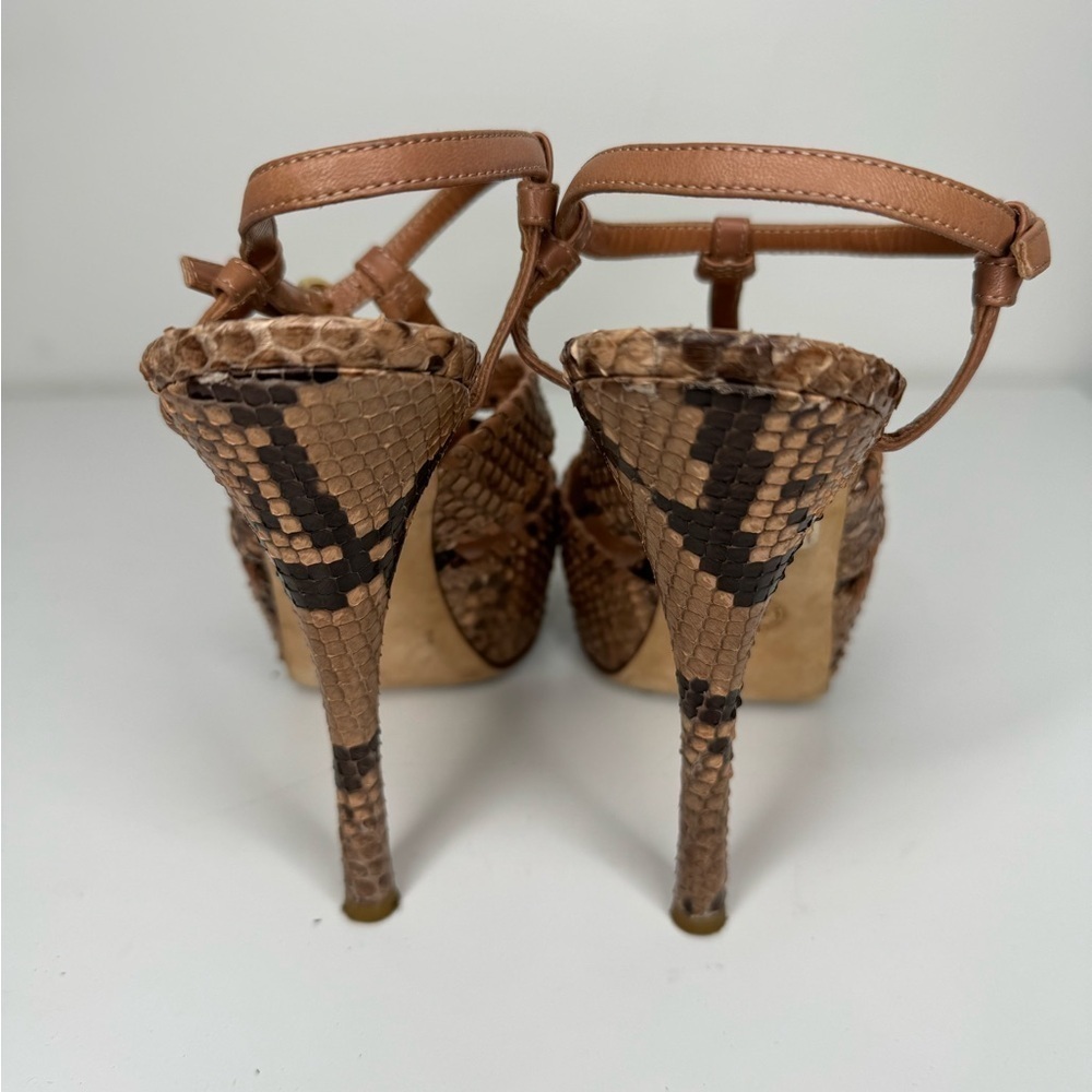 Bally Women's Snakeskin Platform Heels Sz 7.5 - Picture 3 of 5